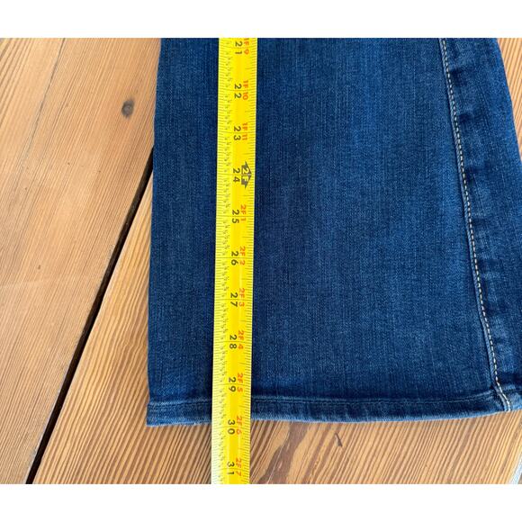 Hollister Distressed High Rise Vintage Flare Soft Stretch Jeans 5 (27) Dark Wash - Picture 4 of 5